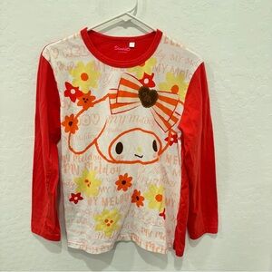 Sanrio My Melody Red and White Long Sleeve Tee Womens Large